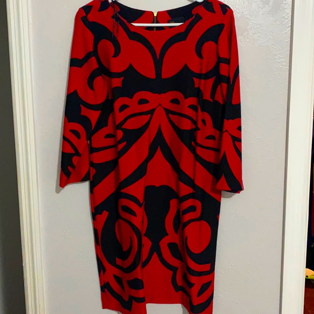Just Taylor Size 10 Red & Black Dress